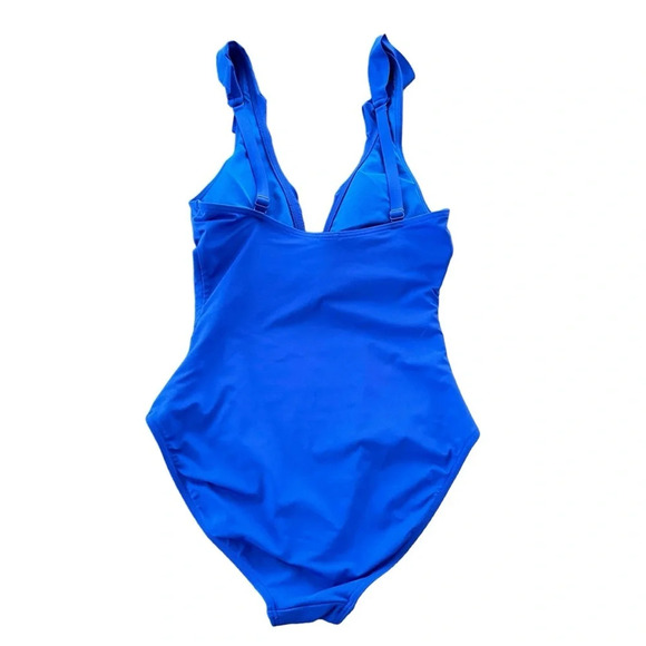 Sea Level Australia size US 4 Royal Blue Frill Ruffle One Piece Swimsuit Swim - Picture 3 of 6